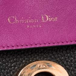 Pre Owned Dior Black Leather Small Be Dior Flap Top Handle Bag