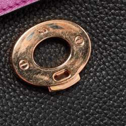Pre Owned Dior Black Leather Small Be Dior Flap Top Handle Bag