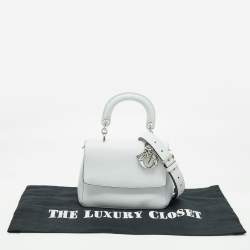 Pre Owned Dior Mint Green Leather Mini Be Dior Top Handle Bag