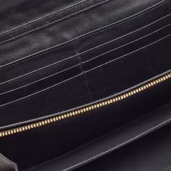 Pre Owned Dior Black Cannage Patent Leather Rendezvous Wallet on Chain