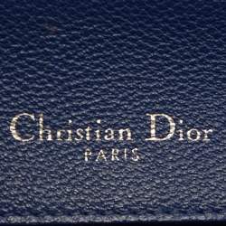 Pre Owned Dior Blue Leather Medium Diorama Flap Shoulder Bag