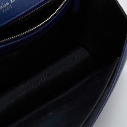 Pre Owned Dior Blue Leather Medium Diorama Flap Shoulder Bag