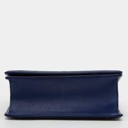 Pre Owned Dior Blue Leather Medium Diorama Flap Shoulder Bag