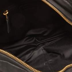 Pre Owned Dior Black Leather Small Gypsy Ruffle Hobo