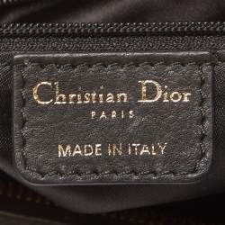 Pre Owned Dior Black Leather Small Gypsy Ruffle Hobo