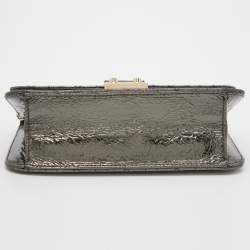 Pre Owned Dior Metallic Cannage Crinkled Leather Miss Dior Promenade Chain Bag