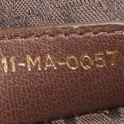 Pre Owned Dior Dark Brown Leather Medium Plisse Frame Bag
