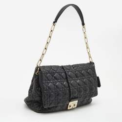 Pre Owned Dior Black Cannage Leather Miss Dior Shoulder Bag