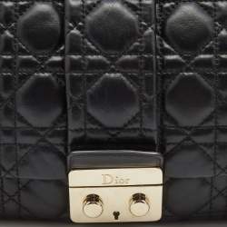 Pre Owned Dior Black Cannage Leather Miss Dior Shoulder Bag