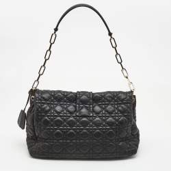 Pre Owned Dior Black Cannage Leather Miss Dior Shoulder Bag