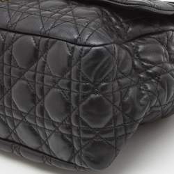 Pre Owned Dior Black Cannage Leather Miss Dior Shoulder Bag