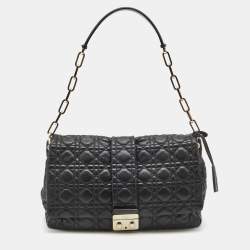 Pre Owned Dior Black Cannage Leather Miss Dior Shoulder Bag