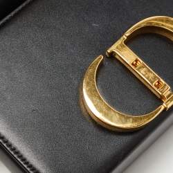 Dior Black Leather 30 Montaigne Box Bag
