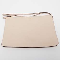 Pre Owned Dior Beige Leather Large Diorissimo Shopper Tote