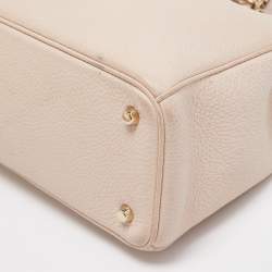 Pre Owned Dior Beige Leather Large Diorissimo Shopper Tote