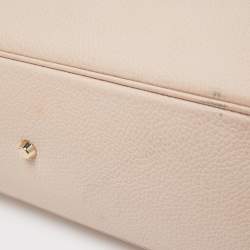 Pre Owned Dior Beige Leather Large Diorissimo Shopper Tote
