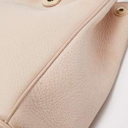Pre Owned Dior Beige Leather Large Diorissimo Shopper Tote