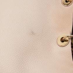 Pre Owned Dior Beige Leather Large Diorissimo Shopper Tote