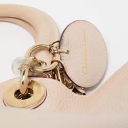 Pre Owned Dior Beige Leather Large Diorissimo Shopper Tote