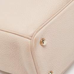 Pre Owned Dior Beige Leather Large Diorissimo Shopper Tote