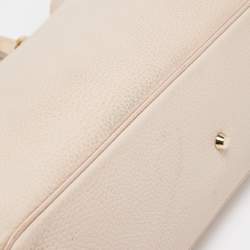 Pre Owned Dior Beige Leather Large Diorissimo Shopper Tote