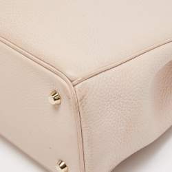 Pre Owned Dior Beige Leather Large Diorissimo Shopper Tote