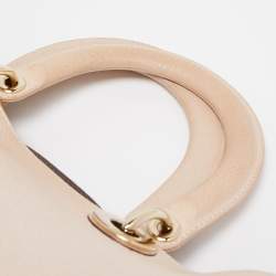 Pre Owned Dior Beige Leather Large Diorissimo Shopper Tote