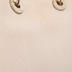 Pre Owned Dior Beige Leather Large Diorissimo Shopper Tote
