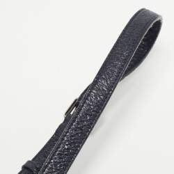 Pre Owned Dior Navy Blue Crackle Patent Leather Medium Diorama Shoulder Bag