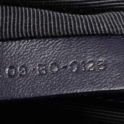 Pre Owned Dior Navy Blue Crackle Patent Leather Medium Diorama Shoulder Bag