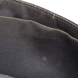 Pre Owned Dior Navy Blue Crackle Patent Leather Medium Diorama Shoulder Bag