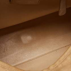 Pre Owned Dior Beige Ostrich Large Lady Dior Tote