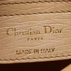 Pre Owned Dior Beige Ostrich Large Lady Dior Tote