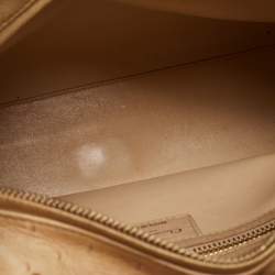 Pre Owned Dior Beige Ostrich Large Lady Dior Tote