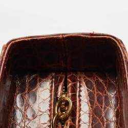 Dior Brown Crocodile Large Lady Dior Tote