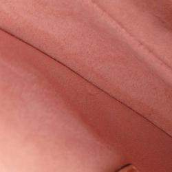 Pre Owned Dior Pink Leather Mini Saddle Bag