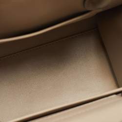 Pre Owned Dior Gold Leather Mini Diorever Top Handle Bag
