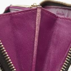 Pre Owned Dior Black Cannage Patent Leather Lady Dior Continental Wallet