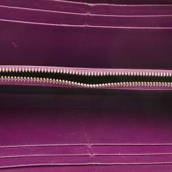 Pre Owned Dior Black Cannage Patent Leather Lady Dior Continental Wallet