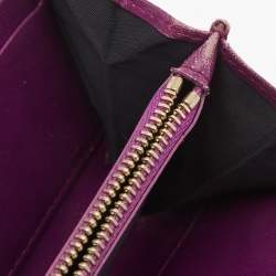 Pre Owned Dior Black Cannage Patent Leather Lady Dior Continental Wallet