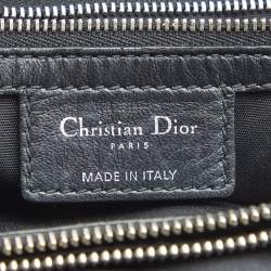 Pre Owned Dior Black Cannage Leather Large Soft lady Dior Tote