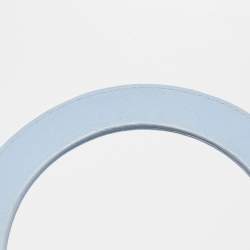 Pre Owned Dior Light Blue Ostrich Large Lady Dior Tote