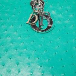 Pre Owned Dior Green Ostrich Large Lady Dior Tote