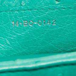 Pre Owned Dior Green Ostrich Large Lady Dior Tote