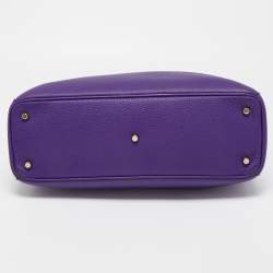 Dior Purple Leather Large Diorissimo Shopper Tote