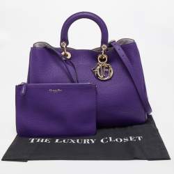 Dior Purple Leather Large Diorissimo Shopper Tote