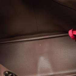 Pre Owned Dior Magenta Ostrich Medium Diorissimo Tote