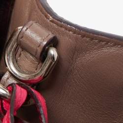 Pre Owned Dior Magenta Ostrich Medium Diorissimo Tote