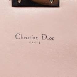 Pre Owned Dior Pink Cannage Quilted Patent Leather Miss Dior Medium Promenade Pouch