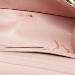 Pre Owned Dior Pink Cannage Quilted Patent Leather Miss Dior Medium Promenade Pouch